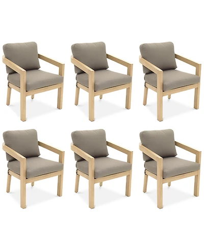 Reid Set of 6 Outdoor Dining Chairs, Created for Macy's