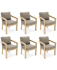 Reid Set of 6 Outdoor Dining Chairs, Created for Macy's