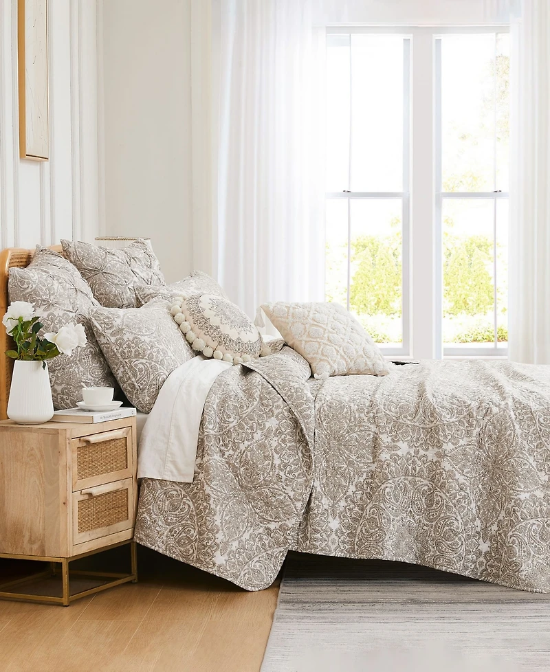 Southshore Fine Linens Ashanti 7 Piece Quilt Set, King/California King