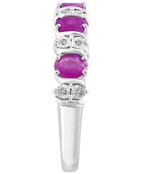 Effy Emerald (1-1/20 ct. t.w.) & Diamond (1/20 Ring Sterling Silver (Also Ruby Sapphire)
