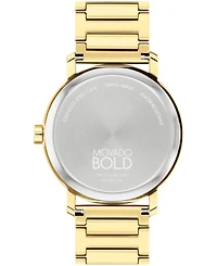 Movado Men's Bold Evolution 2.0 Swiss Quartz Ionic Plated Light Gold-Tone 2 Steel Watch 40mm