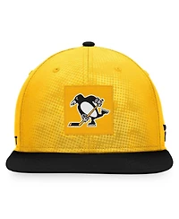 Men's Fanatics Gold, Black Pittsburgh Penguins Authentic Pro Alternate Logo Snapback Hat