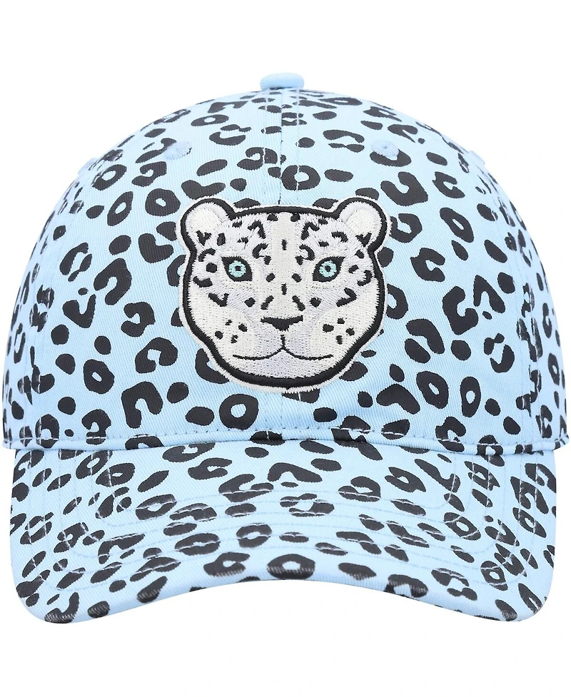 Men's Explore Light Blue Snow Leopard Dad Adjustable Hat