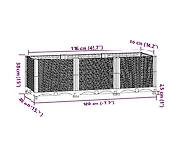 Raised Bed 47.2"x15.7"x15" Polypropylene