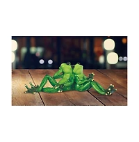 Fc Design 9"W Happy Frog Couple Leaning Back to Back Statue Fantasy Animal Decoration Figurine Home Decor Perfect Gift for House Warming, Holidays and