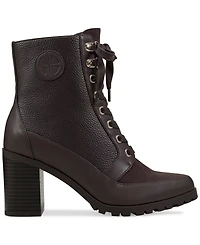 Giani Bernini Women's Keegann Memory Foam Lace Up Lug Sole Booties, Created for Macy's