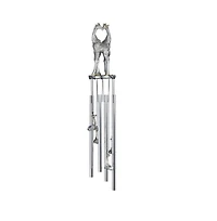 23" Long Silver Giraffe Round Top Wind Chime