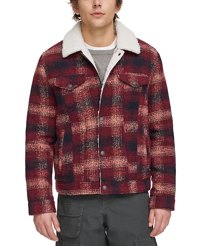 Levi's Men's Plaid Fleece-Lined Trucker Jacket