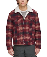 Levi's Men's Plaid Fleece-Lined Trucker Jacket