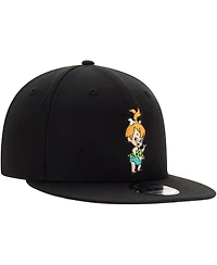 Men's New Era Black The Flintstones Pebbles 9FIFTY Snapback Adjustable Hat