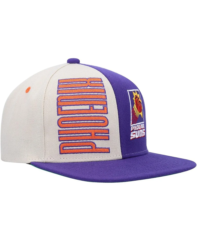 Men's Mitchell & Ness Cream, Purple Phoenix Suns Hardwood Classics Pop Snapback Hat