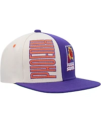 Men's Mitchell & Ness Cream, Purple Phoenix Suns Hardwood Classics Pop Snapback Hat