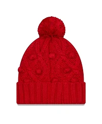 Women's New Era Red Tampa Bay Buccaneers Toasty Cuffed Knit Hat with Pom
