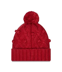 Women's New Era Cardinal Arizona Cardinals Toasty Cuffed Knit Hat with Pom
