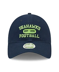 Women's New Era College Navy Seattle Seahawks Formed 9TWENTY Adjustable Hat