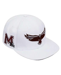 Men's Pro Standard White Maryland Eastern Shore Hawks Mascot Evergreen Wool Snapback Hat