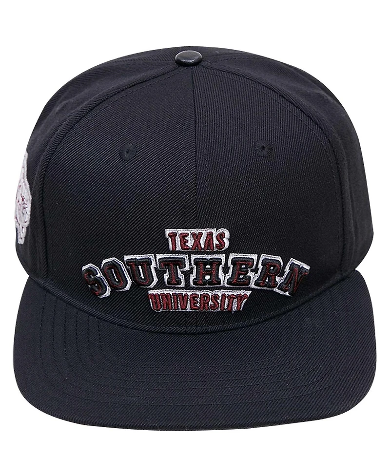 Men's Pro Standard Black Texas Southern Tigers Arch Over Logo Evergreen Snapback Hat