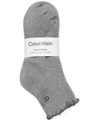 Calvin Klein Women's 3-Pk. Ruffled Quarter Performance Socks