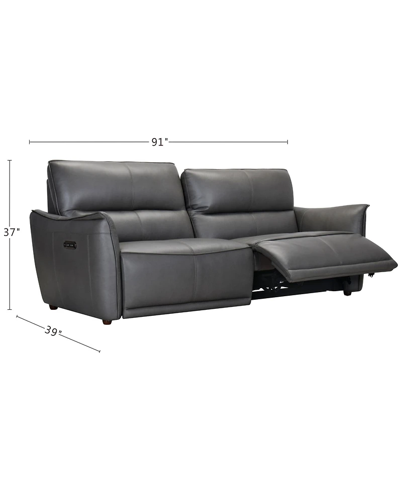 Polner 91" Leather Power Motion Sofa, Created for Macy's