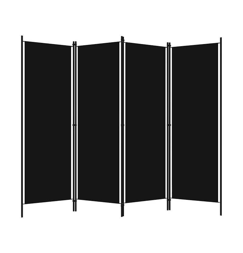 vidaXL 4-Panel Room Divider Black 78.7"x70.9"