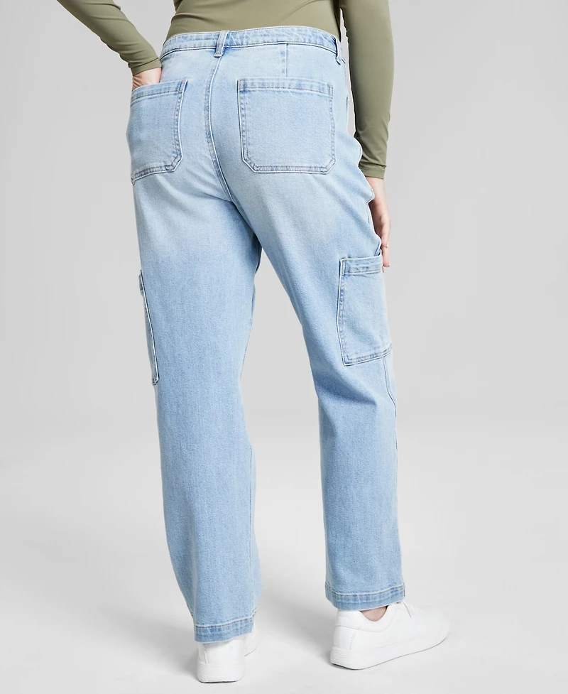 And Now This Women's High Rise Utility Denim Jeans, Regular & Petites