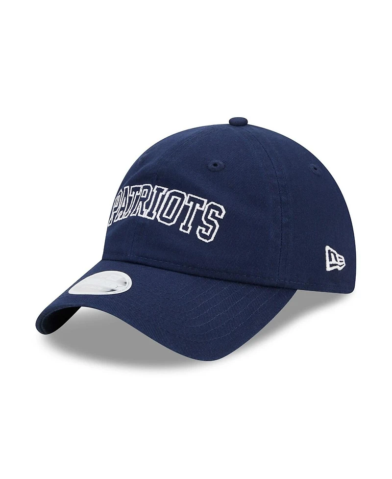 Women's New Era Navy New England Patriots Collegiate 9TWENTY Adjustable Hat