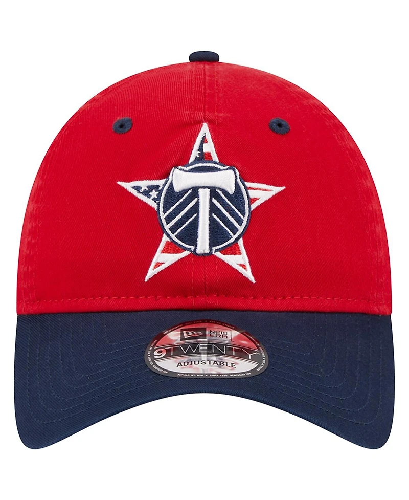 Men's New Era Red Portland Timbers Americana 9TWENTY Adjustable Hat