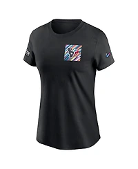 Women's Nike Black Houston Texans 2023 Nfl Crucial Catch Sideline Tri-Blend T-shirt