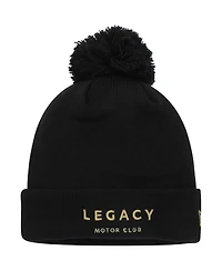Men's New Era Black Legacy Motor Club Cuffed Knit Hat with Pom