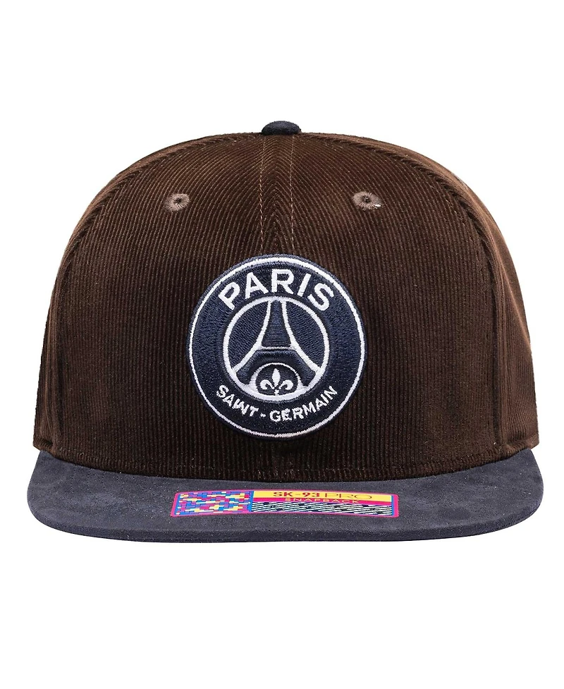 Men's Brown Paris Saint-Germain Cognac Snapback Hat