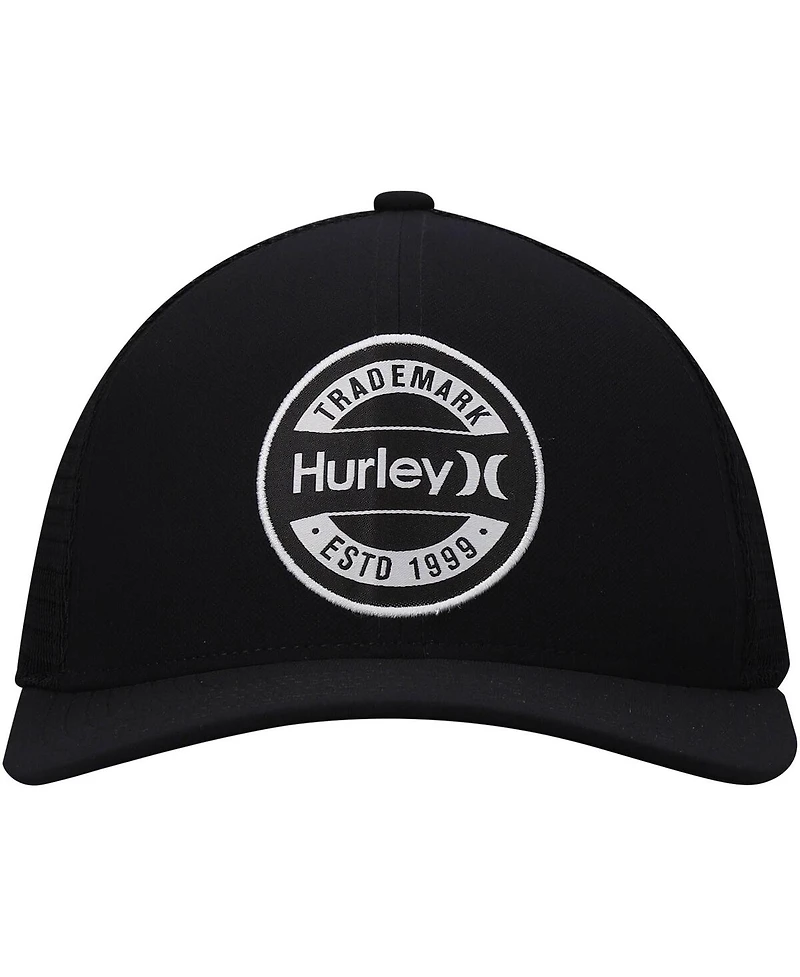Men's Hurley Black Charter Trucker Snapback Hat