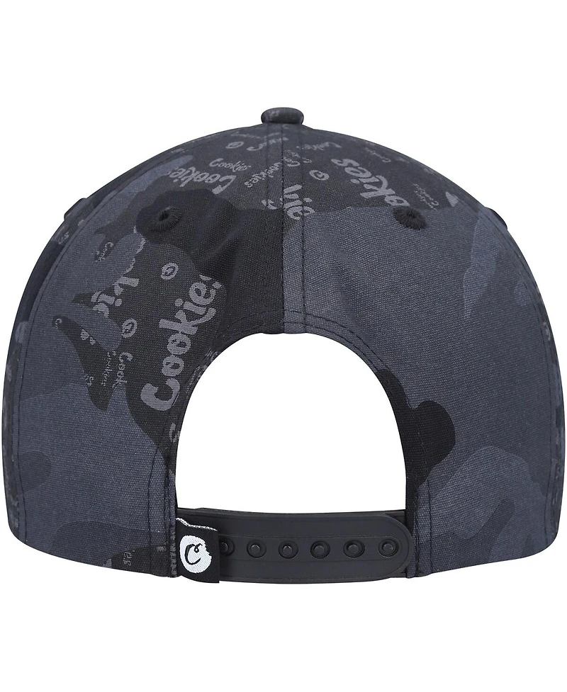 Men's Cookies Black, Camo Across the Board Snapback Hat