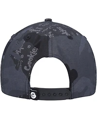Men's Cookies Black, Camo Across the Board Snapback Hat