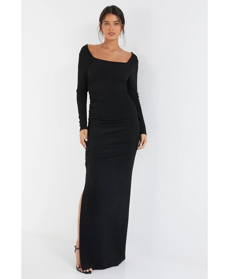 Quiz Women's Brillo Long Sleeve Maxi Dress