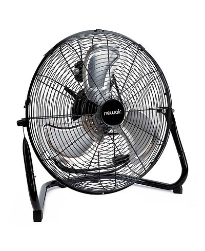 Newair 18" High-Velocity Industrial Floor Fan, Heavy Duty Metal Fan, Adjustable Tilt and 3 Speeds up to 4012 Cfm, Rotatory Switch | Garage Fan for Ind