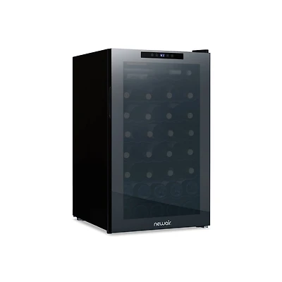 Newair Shadow Series Wine Cooler Refrigerator 51 Bottle, Freestanding Mirrored Wine Fridge with Double-Layer Tempered Glass Door & Compressor Cooling