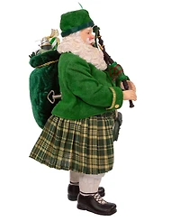 Kurt Adler 10.5" Fabriche Musical Irish Bagpiper Santa