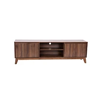 Emma+Oliver Beverly Mid-Century Modern Wooden Tv Stand With Soft Close Doors, Shelf