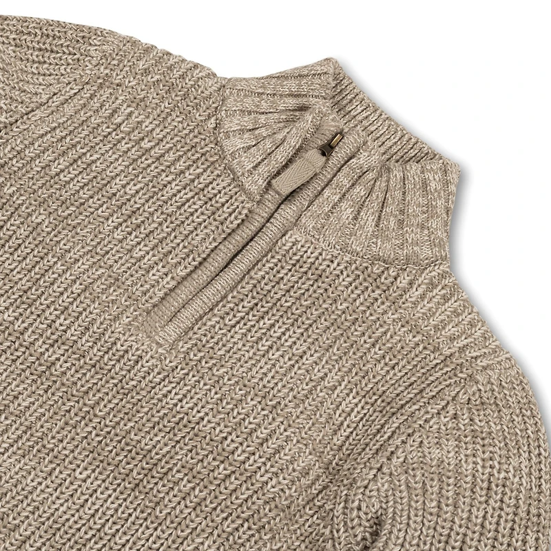 Hope & Henry Boys' Organic Long Sleeve Half Zip Pullover Sweater, Kids