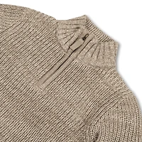Hope & Henry Boys' Organic Long Sleeve Half Zip Pullover Sweater, Kids