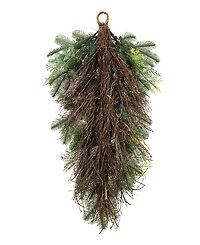 Glitzhome 26" H Berry, Pinecone and Bell Teardrop
