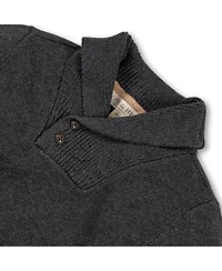 Hope & Henry Baby Boys Long Sleeve Striped Shawl Collar Sweater