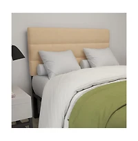 Merrick Lane Coppola Full Headboard With Tufted Upholstery And Powder Coated Metal Frame