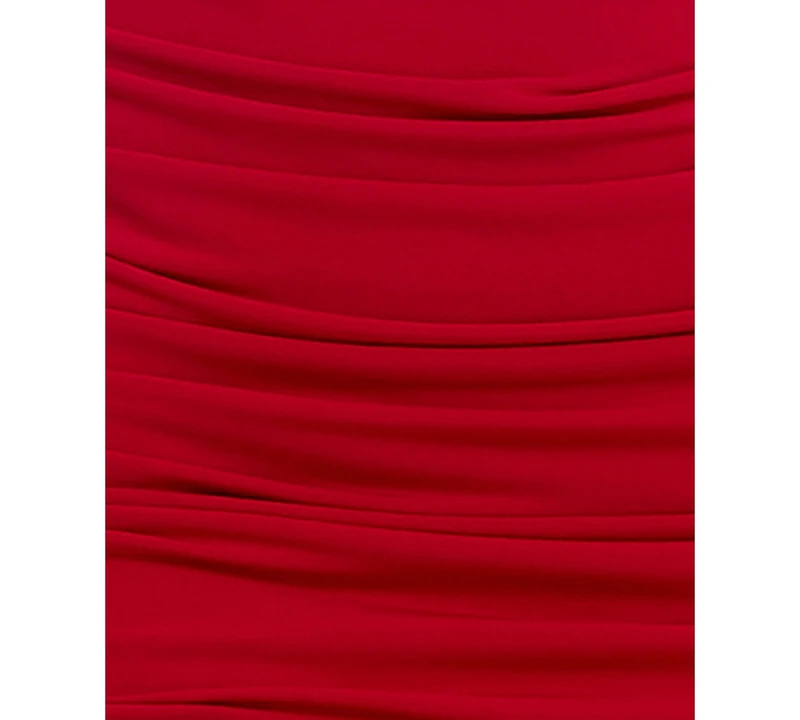 Emerald Sundae Juniors' Draped-Neck Bodycon Dress