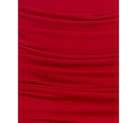 Emerald Sundae Juniors' Draped-Neck Bodycon Dress