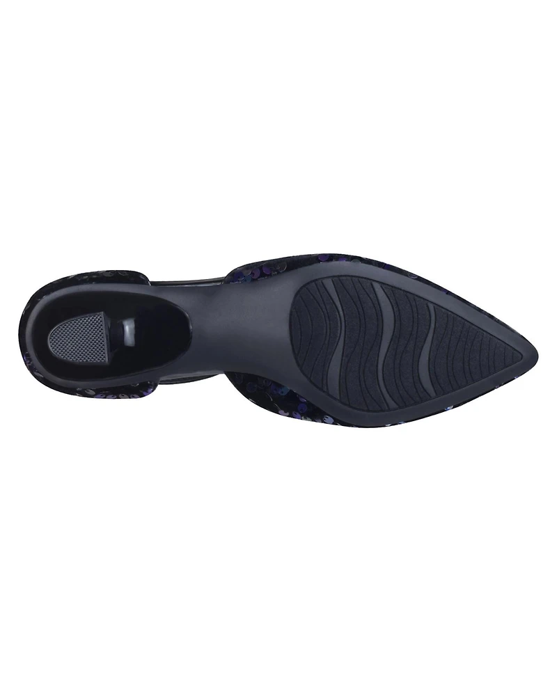 Impo Women's Edmee Pointed Toe Kitten Heel Ankle Strap Pumps