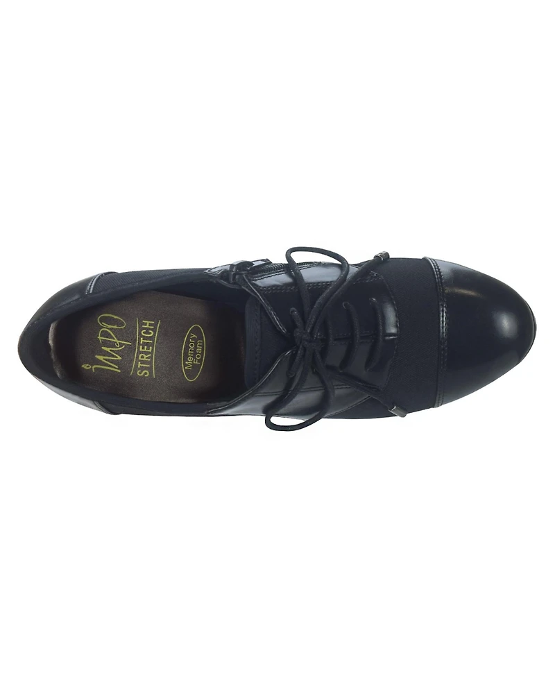 Impo Women's Olsen Stretch Lace Up Oxford Heeled Shooties