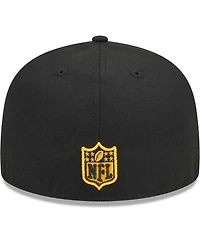 Men's New Era Black Pittsburgh Steelers Camo Undervisor 59FIFTY Fitted Hat