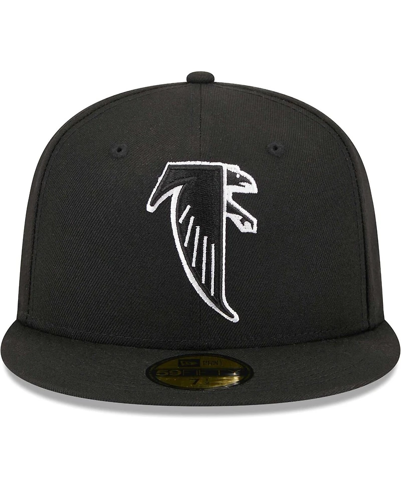 Men's New Era Black Atlanta Falcons Throwback Main 59FIFTY Fitted Hat