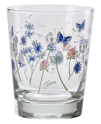 Fiesta Breezy Floral 15-Ounce Tapered Double Old Fashioned (Dof) Glass, Set of 4